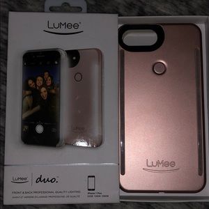 NWT LuMee iPhone 7+ Case in Rose Gold